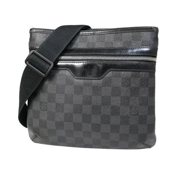 LOUIS VUITTON Damier Graphite Thomas Shoulder Bag black Gray N58028 88SH755 - Picture 1 of 15